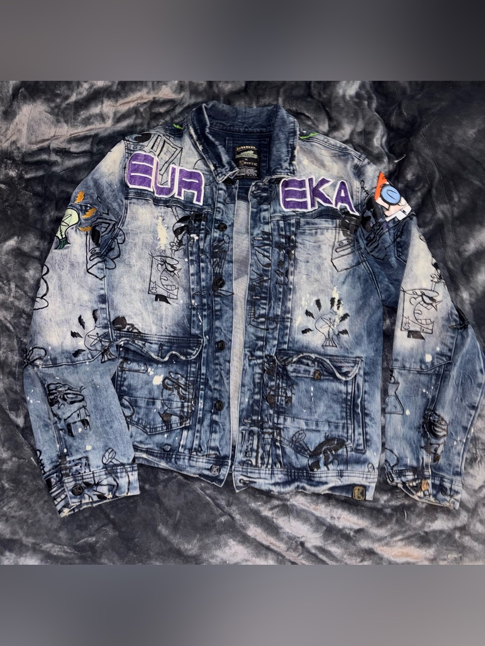 Dexter's Laboratory Boy Genius Blue Denim Jean Jacket Eureka by Cartoon Network
